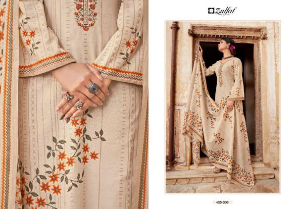 Zulfat Anishka Beutiful Cotton Embroidery Dress Materials